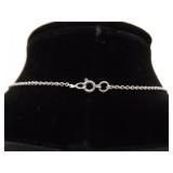 .925 Sterling Silver Art Nouveau Pendant Necklace