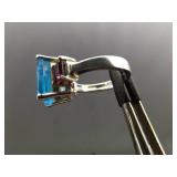 .925 Sterling Silver Topaz and Garnet Crystal Ring Size 5.75