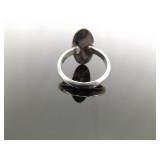 .925 Sterling Silver Everett and Mary Teller Turquoise Navajo Ring Size 7.5