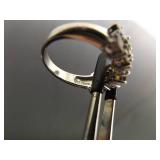 .925 Sterling Silver Multi Colored Gemstone Ring Size 8