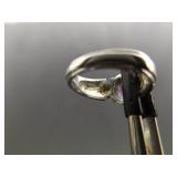 .925 Sterling Silver Amethyst and Peridot Ring Size 5