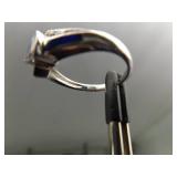 .925 Sterling Silver Amethyst and inlayed Opal Crystal Ring Size 7