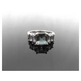 .925 Sterling Silver Mystic Quartz Crystal Ring Size 10