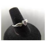.925 Sterling Silver Amethyst Navajo Ring Size 7.5