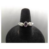 .925 Sterling Silver Amethyst Navajo Ring Size 7.5