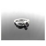 .925 Sterling Silver Amethyst Navajo Ring Size 7.5