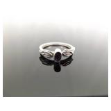 .925 Sterling Silver Amethyst Navajo Ring Size 7.5
