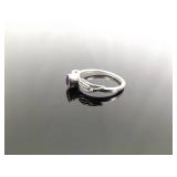 .925 Sterling Silver Amethyst Navajo Ring Size 7.5