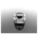 .925 Sterling Silver Moss Agate Ring Size 12.25