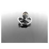 .925 Sterling Silver Inlayed Mother of Pearl Ring Size 6