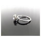 .925 Sterling Silver Zirconia Solitaire Ring Size 9.25