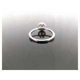 .925 Sterling Silver Zirconia Solitaire Ring Size 9.25