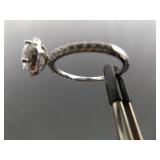 .925 Sterling Silver Zirconia Solitaire Ring Size 9.25