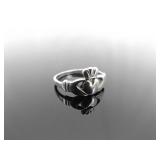 .925 Sterling Silver Irish Claddagh Ring Size 6.75