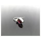 .925 Sterling Silver Silpada Garnet and Pearl Hook Earrings