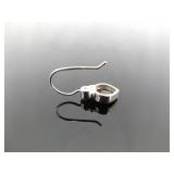 .925 Sterling Silver Silpada Garnet and Pearl Hook Earrings