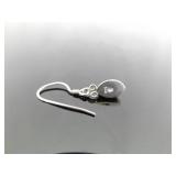 .925 Sterling Silver Amethyst Dangle Hook Earrings