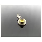 .925 Sterling Silver Citrine Cabochon Dangle Hook Earrings