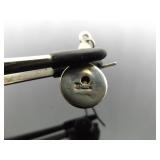 .925 Sterling Silver Citrine Cabochon Dangle Hook Earrings