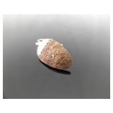 .925 Sterling Silver Artist Signed Copper Shield Dangle Hook Earrings