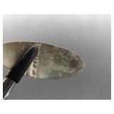 .925 Sterling Silver Artist Signed Copper Shield Dangle Hook Earrings