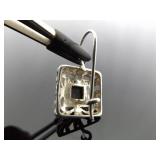 .925 Sterling Silver Styled Black Onyx Hook Earrings