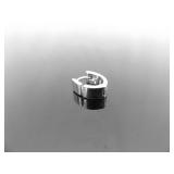 .925 Sterling Silver Dual Personality Diamond Hinged Post Earrings