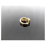 .925 Sterling Silver Diamond Accented Vermeil Hinged Post Earrings