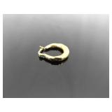 .925 Sterling Silver Vermeil Hoop Hinged Latch Earrings