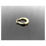 .925 Sterling Silver Vermeil Hoop Hinged Latch Earrings