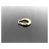 .925 Sterling Silver Vermeil Hoop Hinged Latch Earrings