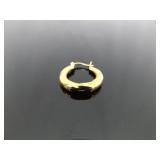 .925 Sterling Silver Vermeil Hoop Hinged Latch Earrings