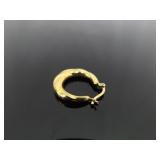 .925 Sterling Silver Vermeil Hoop Hinged Latch Earrings