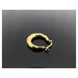 .925 Sterling Silver Vermeil Hoop Hinged Latch Earrings