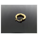 .925 Sterling Silver Vermeil Hoop Hinged Latch Earrings