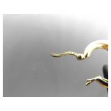 .925 Sterling Silver Vermeil Hoop Hinged Latch Earrings