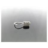 .925 Sterling Silver Art Nouveau Hook Earrings