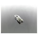 .925 Sterling Silver Art Nouveau Hook Earrings