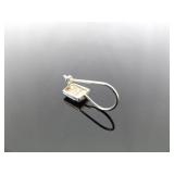 .925 Sterling Silver Art Nouveau Hook Earrings