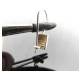 .925 Sterling Silver Art Nouveau Hook Earrings