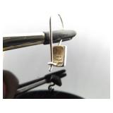 .925 Sterling Silver Art Nouveau Hook Earrings