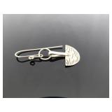 .925 Sterling Silver Half Moon River Waves Dangle Hook Earrings