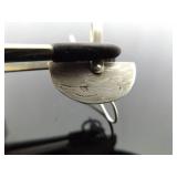 .925 Sterling Silver Half Moon River Waves Dangle Hook Earrings