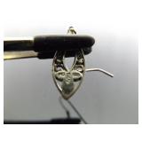 .925 Sterling Silver Art Nouveau Dangle Hook Earrings