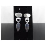 .925 Sterling Silver Robert Lee Morris Designed Dangle Hook Earrings