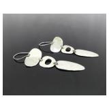 .925 Sterling Silver Robert Lee Morris Designed Dangle Hook Earrings