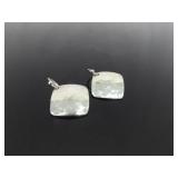 .925 Sterling Silver Hand Hammered Designed Dangle Hook Earrings