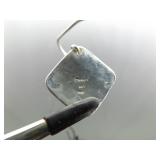 .925 Sterling Silver Hand Hammered Designed Dangle Hook Earrings