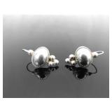 .925 Sterling Silver Designed Hook Earrings