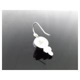 .925 Sterling Silver Designed Hook Earrings